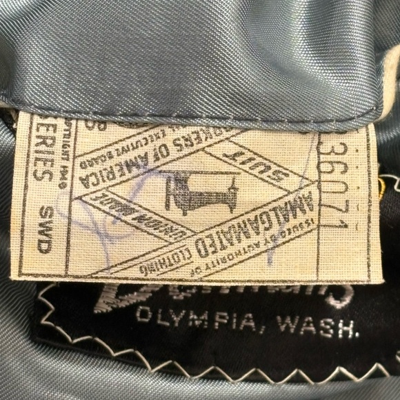 Vintage 70s BOLD PLAID suit jacket blazer checkered red white black size 42R - Picture 12 of 12